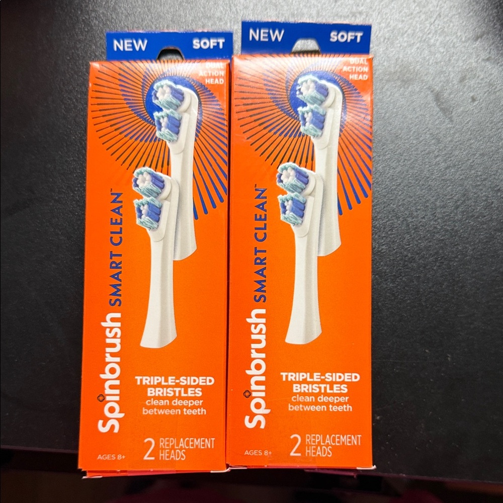 Spinbrush Smart Clean Replacement Brush Heads - White (2 Pack)